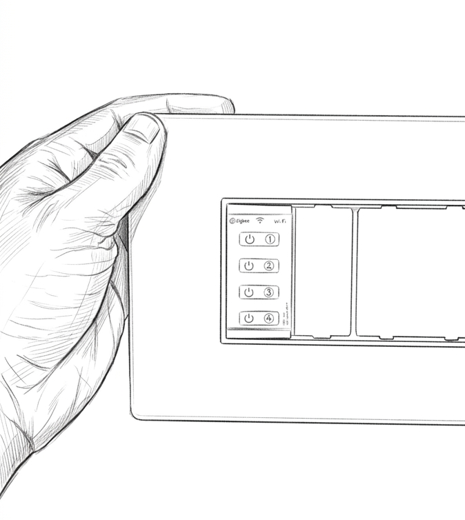 Illustration of securing the module